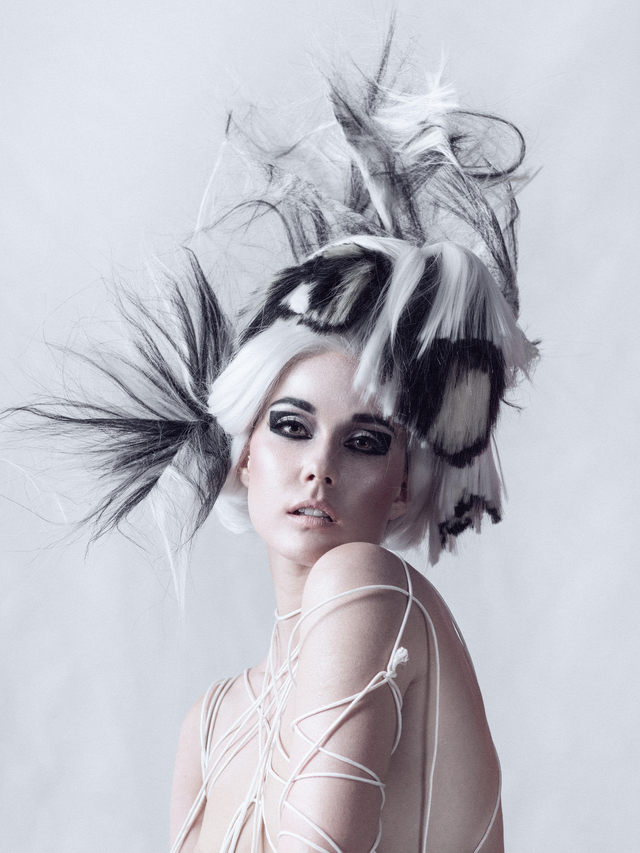 Tempt. 
Hair: Matthew Tyldesley 
Make up: Isidro Valencia
Styling: Raina Trimble
Model: Olivia Roebuck
Photography: Jacob Roberts
Assistance: Hayley Fawn Hall