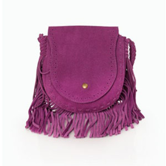 Shop Sosie Mia Fringe Satchel in Purple