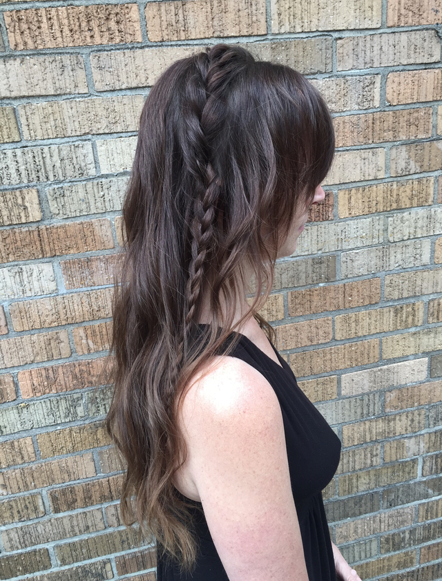 Casual bohemian bridal hair!!
