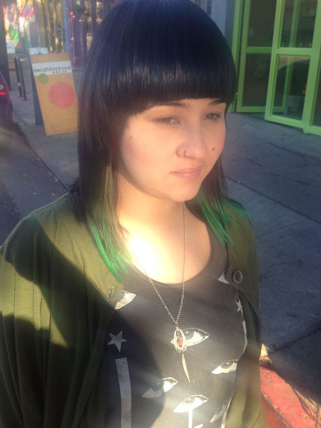 emerald green ombré 