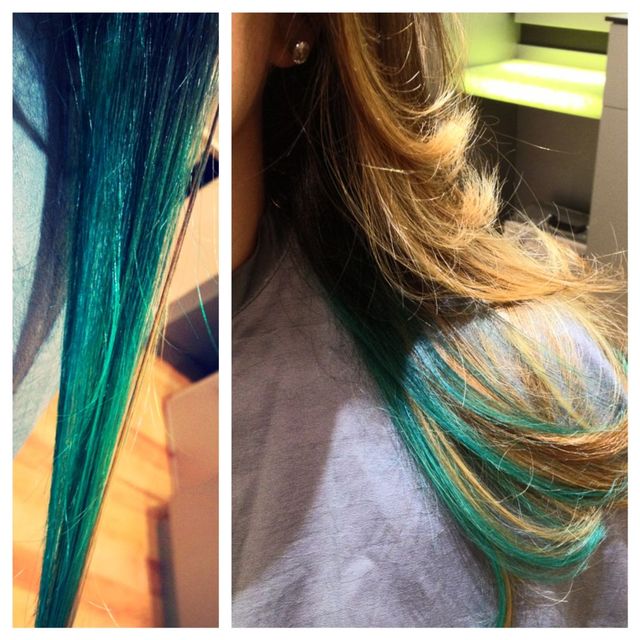 emerald to teal ombre