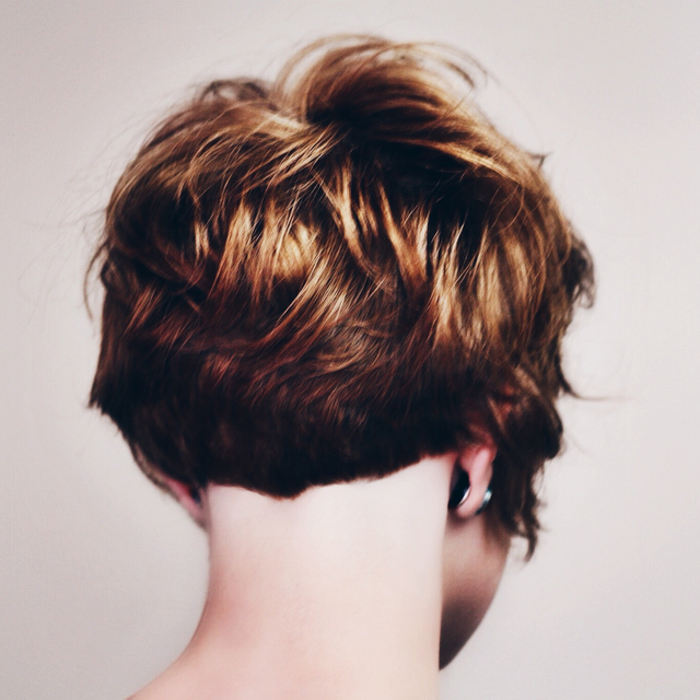 Investiture - our new receptionists' first #haircut at the studio - #conductor 