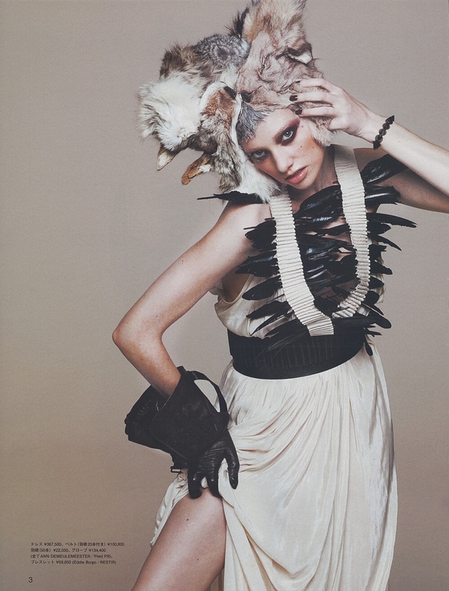 Create head piece with fur