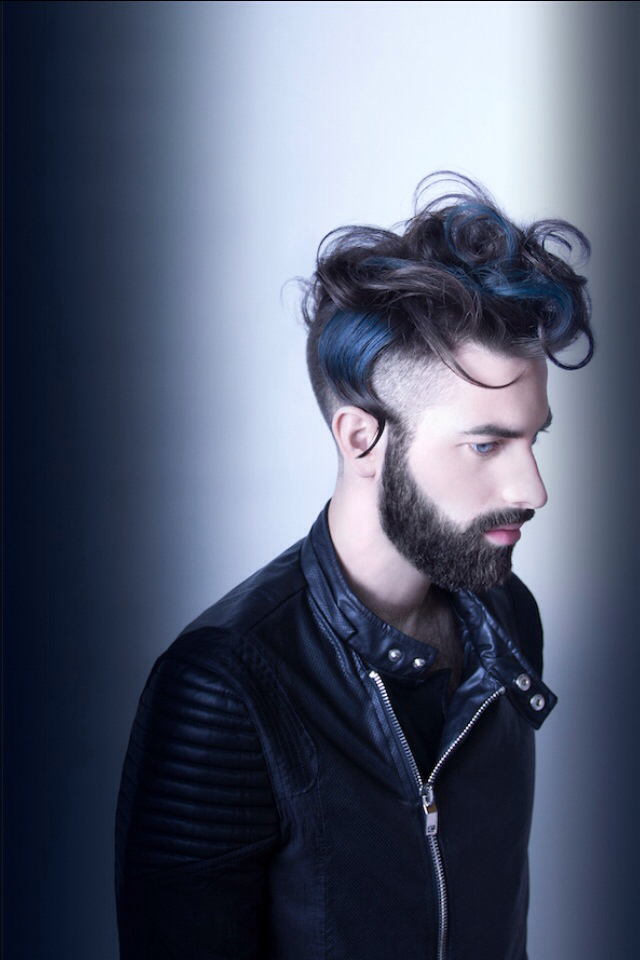 Leather blue