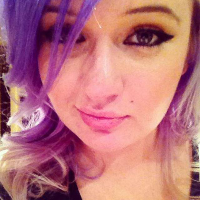 Purple hair. Lavender tips