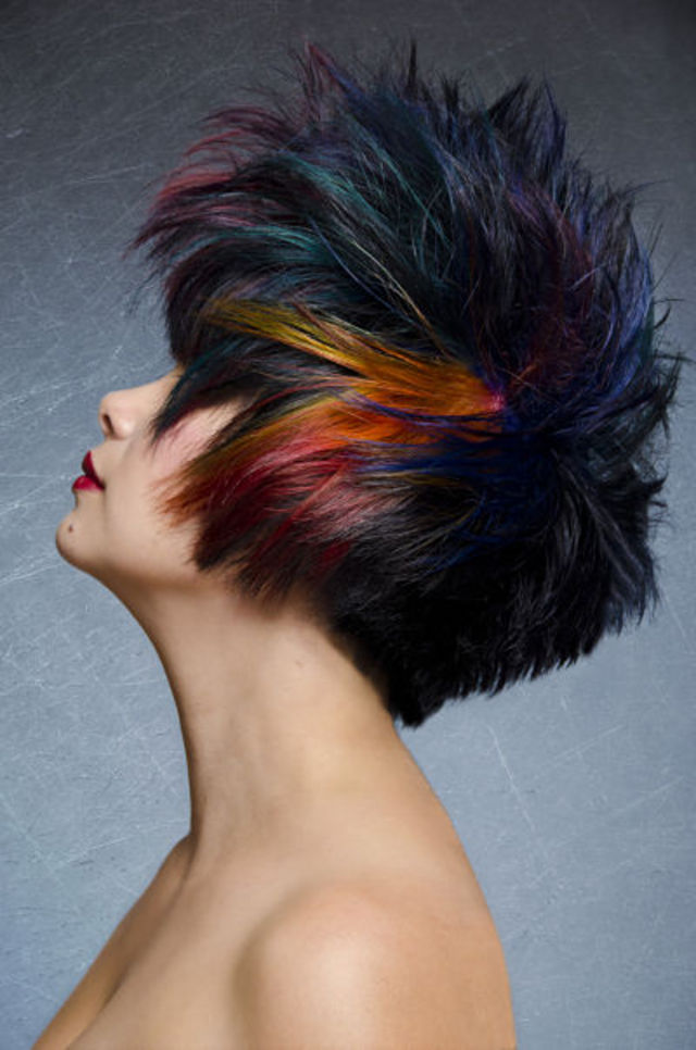  haircut and Pravana Vivids color