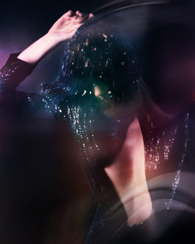 Studio 54 sequinned fringe wig editorial