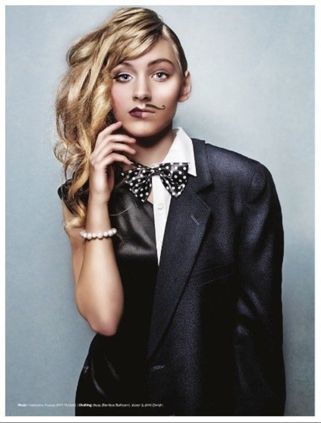 Half man/Half woman. Circus photo shoot for Georgie magazine. 