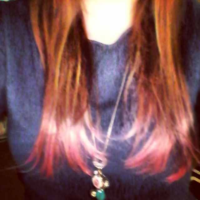 faded pink dip dye