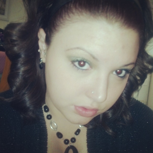 farrah fosset with a head band happy halloweeb