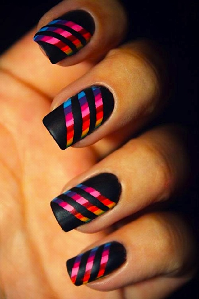 scotch tape manicure