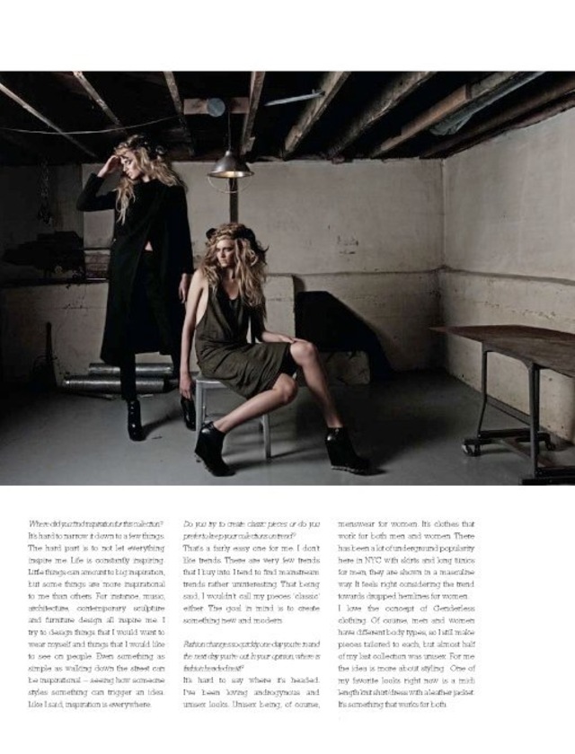 Sid Neigum photo shoot for Georgie magazine