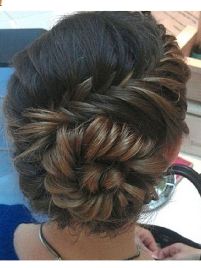 fishtail and a bun