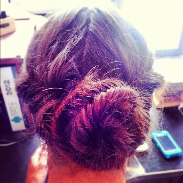 fishtail braid up-do!