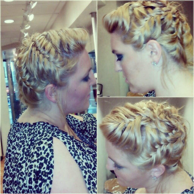 fishtail braided updo