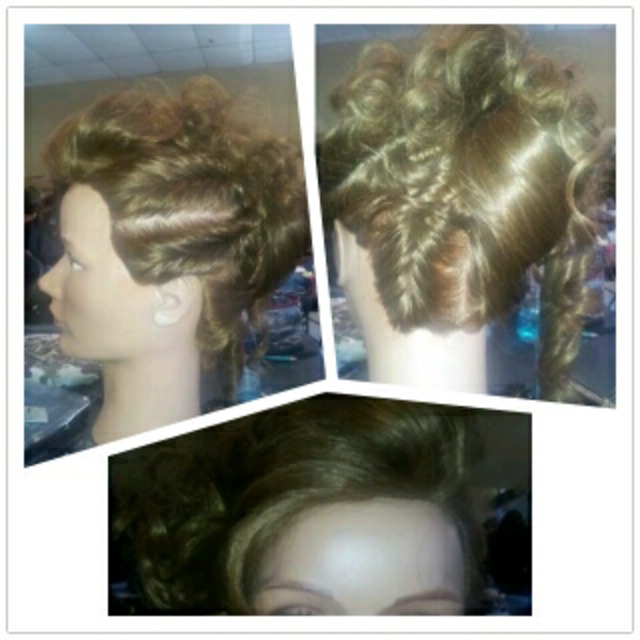 fishtail braids updo