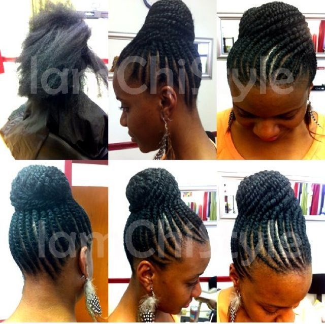 flat twist Updo
