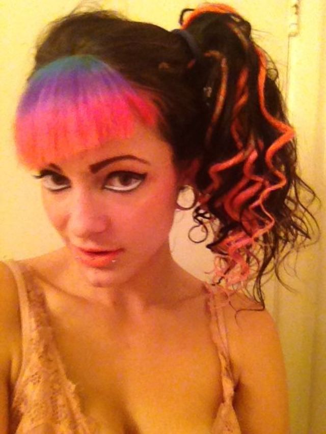 freshly dyed and freshly curled dreads