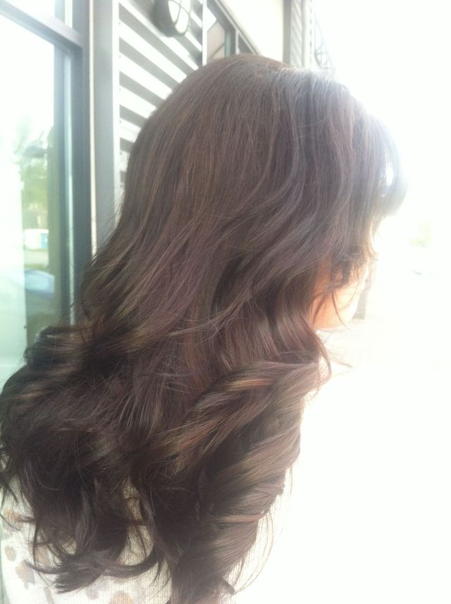 from bleach blonde to brunette