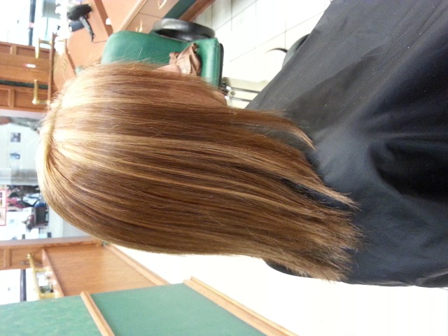 from yellow and roots to brown and blonde