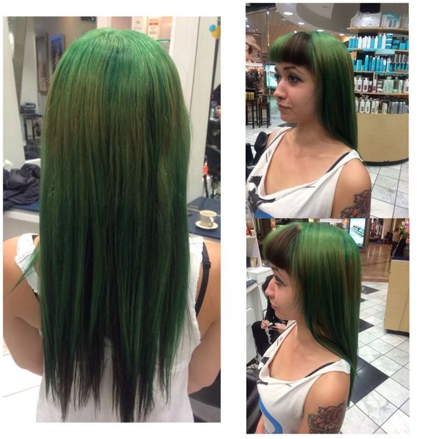 fun green hair.