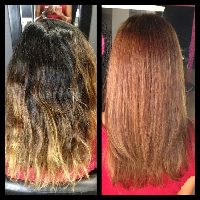 goodbye ombré hello warm autumn brunette // color by Kendi