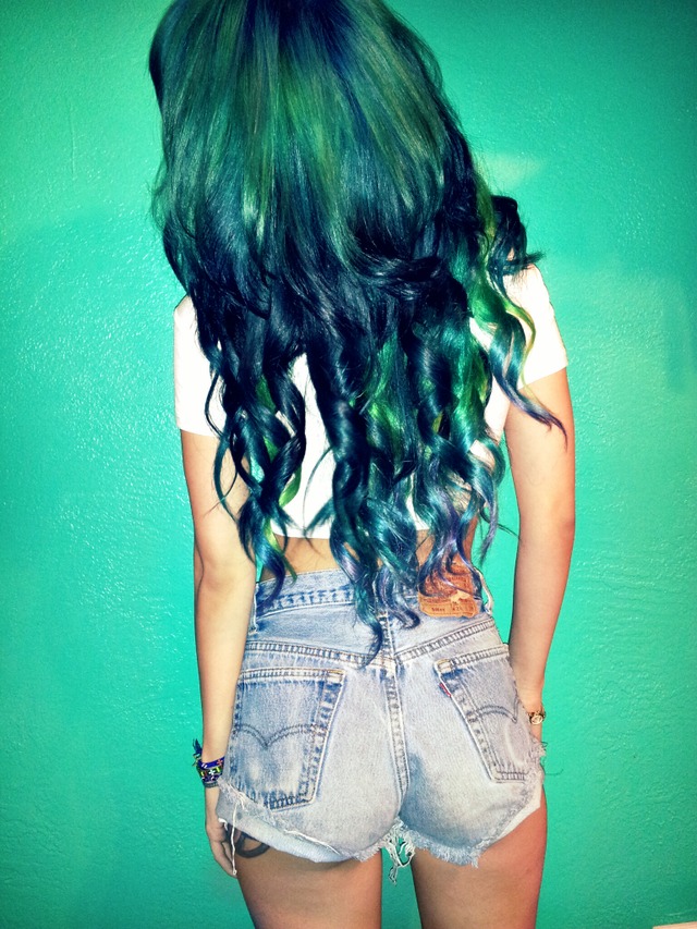 green hair ombre