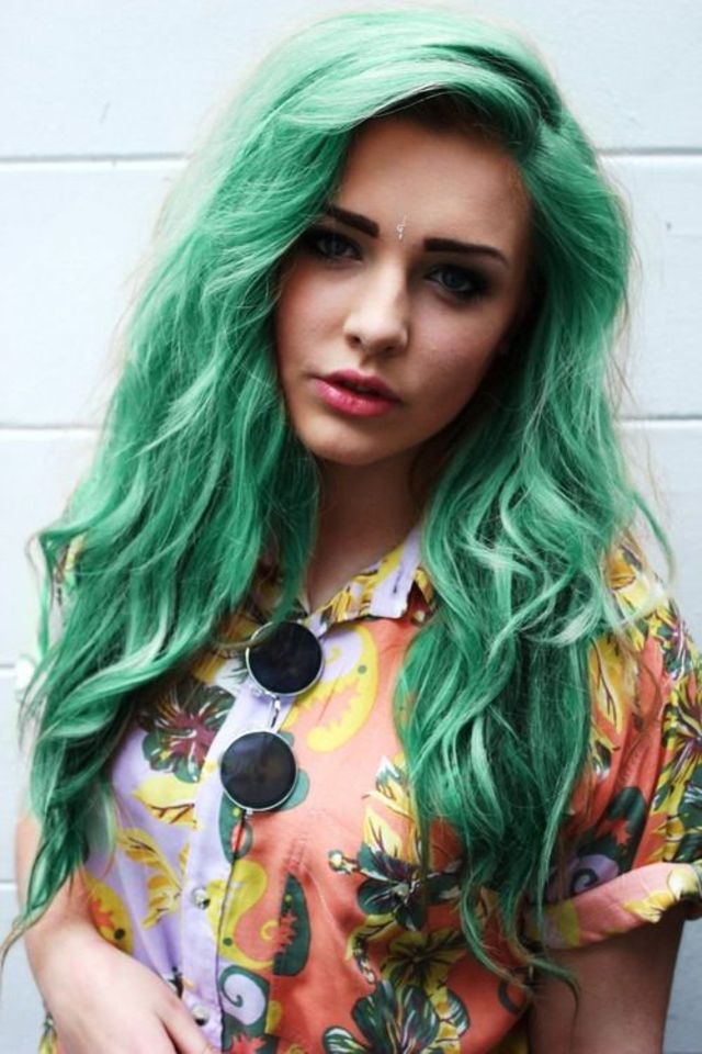green hair