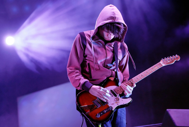 Jonny Greenwood of British rock group Ra