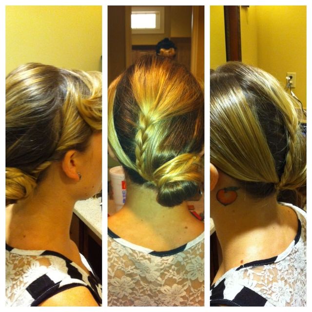 hair blocking updo