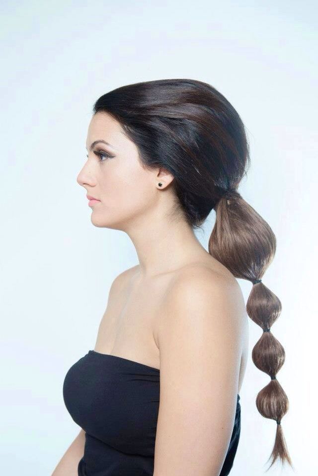 hair on model Kayla 