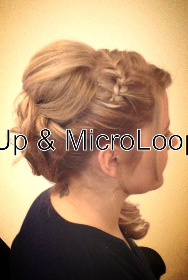 hair up &amp; MicroLoop ext