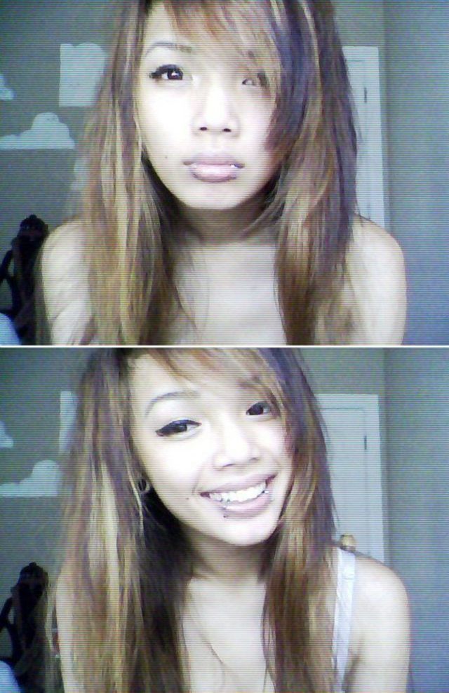half blonde+half brunette