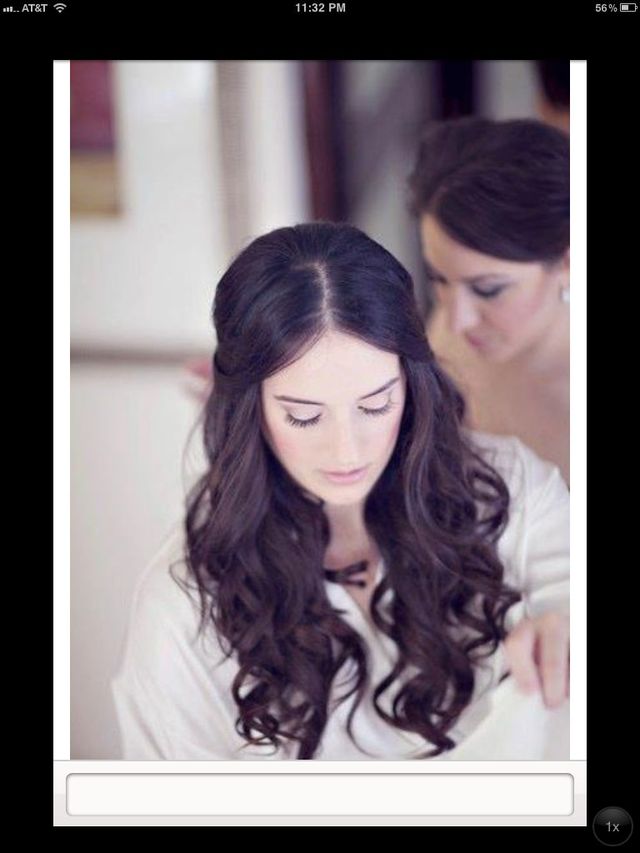 half up half down bridal