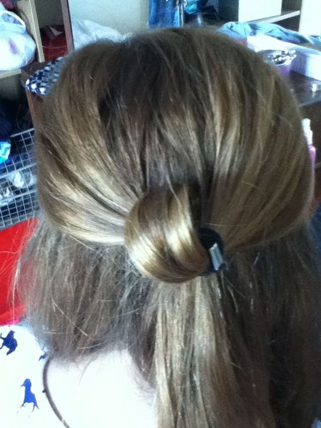 half up half down with a twist