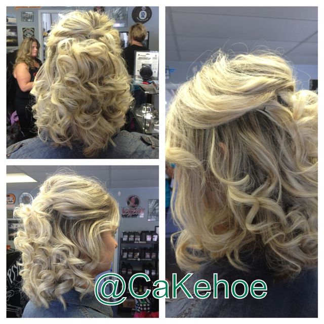 half updo for pinup photo shoot