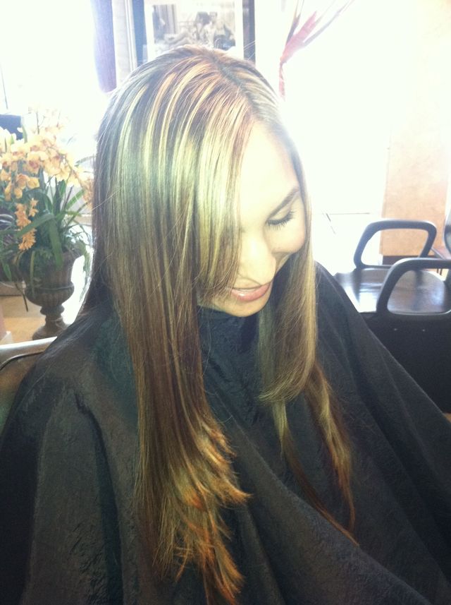 highlights and haircut