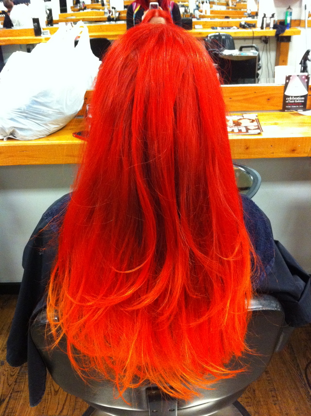 Bright Red with Orange tips