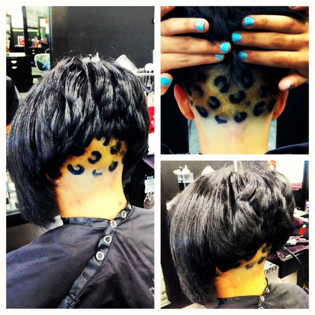 leopard print hair