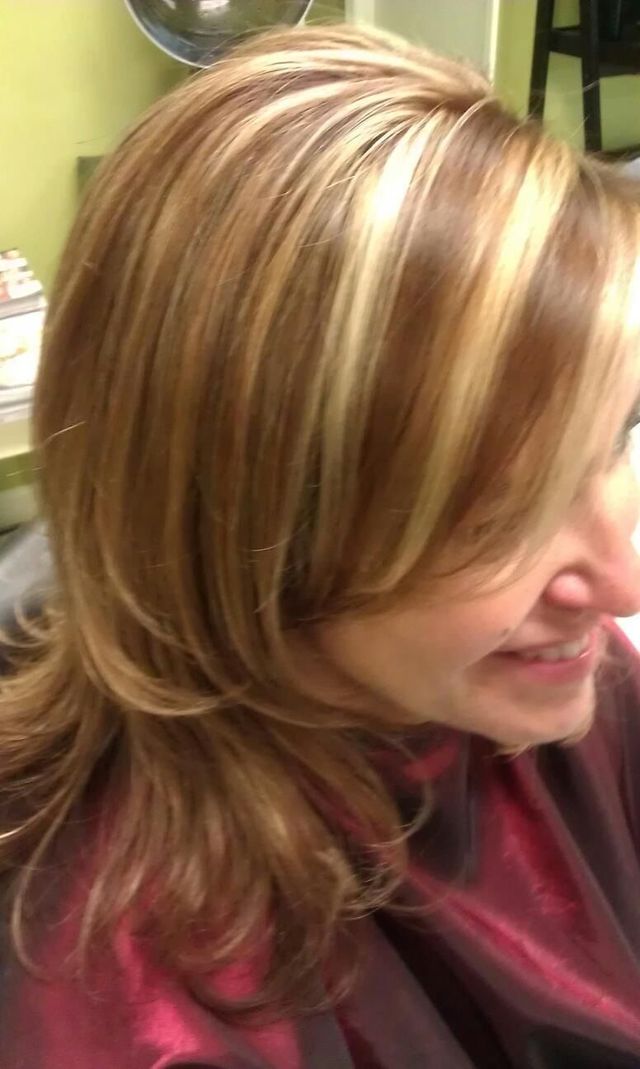 light brown/buttery lights