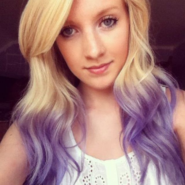 lilac dip dye