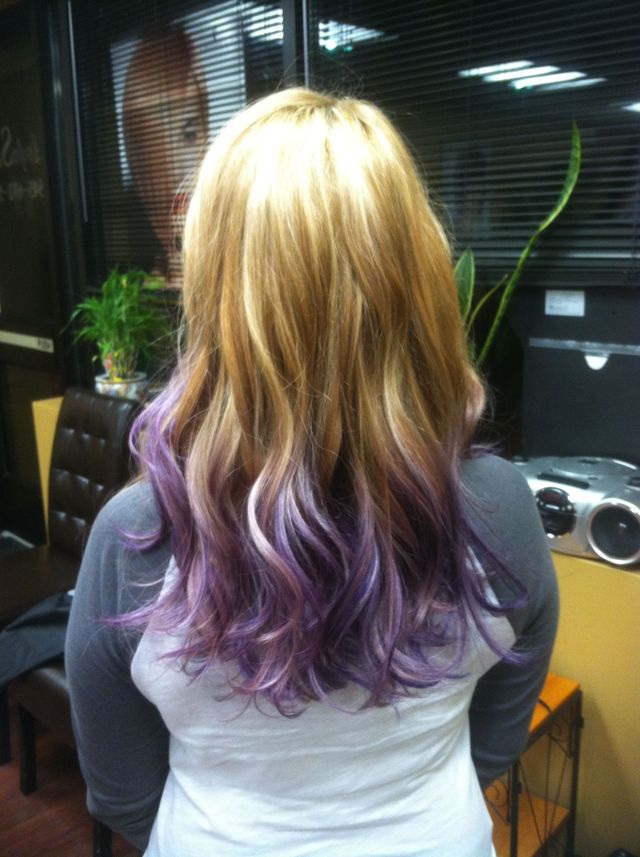 lilac ombré and highlights