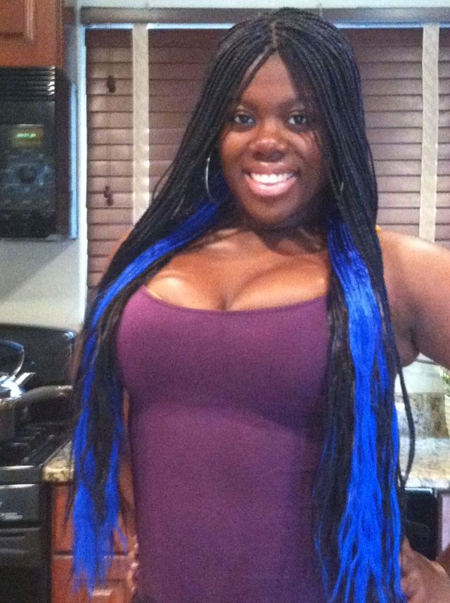 long blue hair