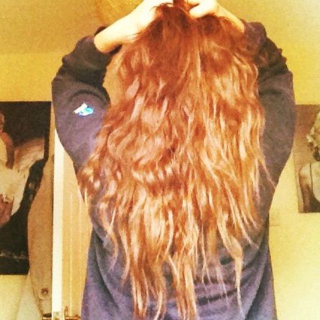 long, brown, curly hair