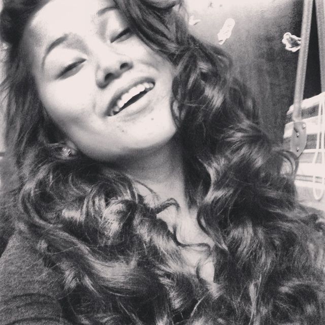 long curly hair