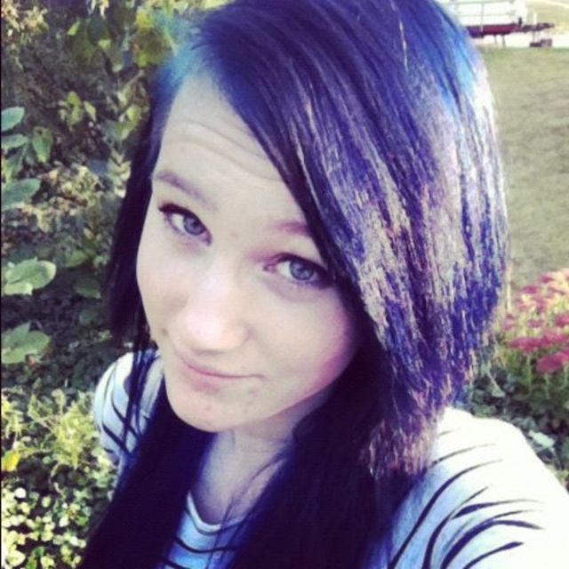 long dark blue hair