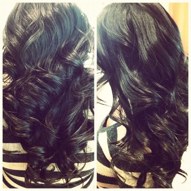 long layers w/ curls