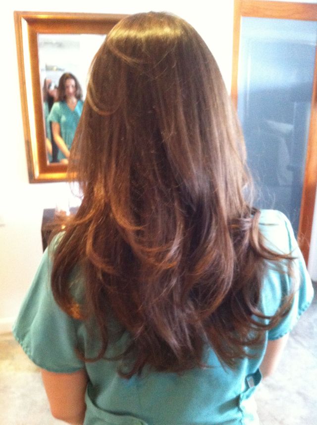 long layers w/ wavy tips