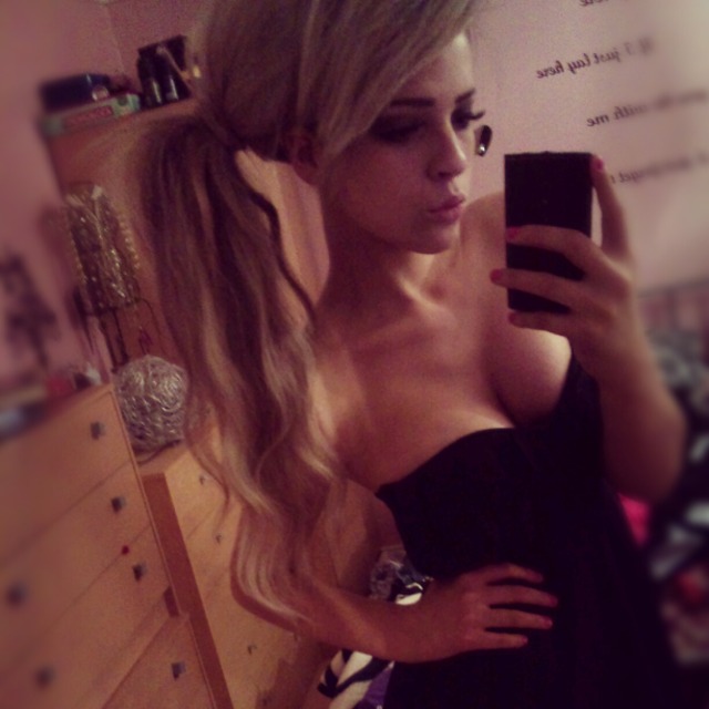 long wavy ponytail