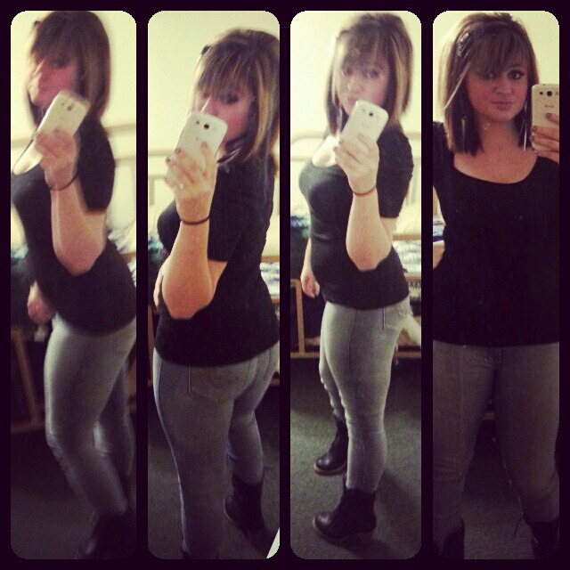 loving the front bangs now more blonde